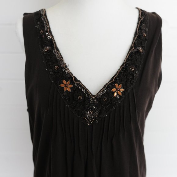 Brown camisole summer top - Picture 2 of 4